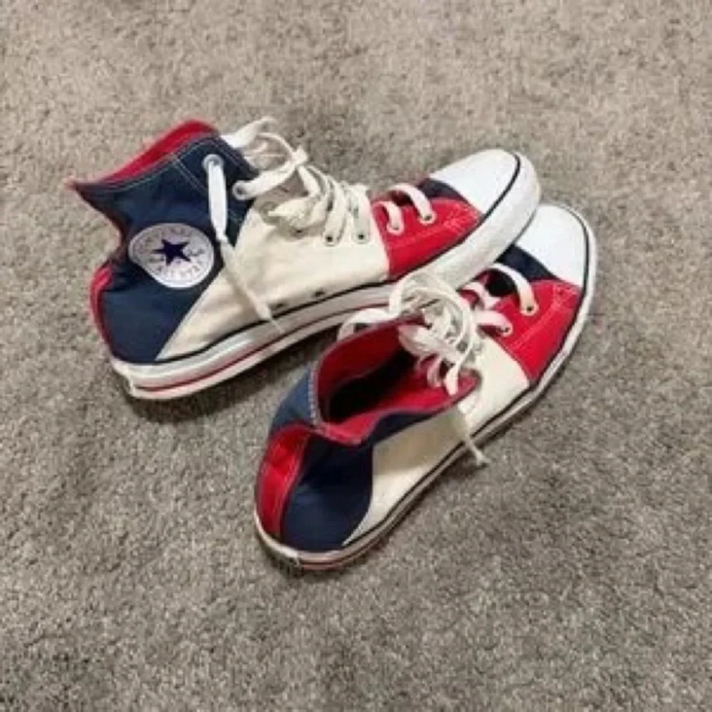 Converse Kids High-Top Sneakers in Red, Navy & White